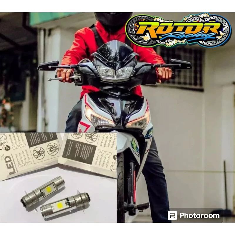 Bohlam led lampu depan motor nyala putih soket h6 bebek matic universal pnp supra x 125 lama harga i