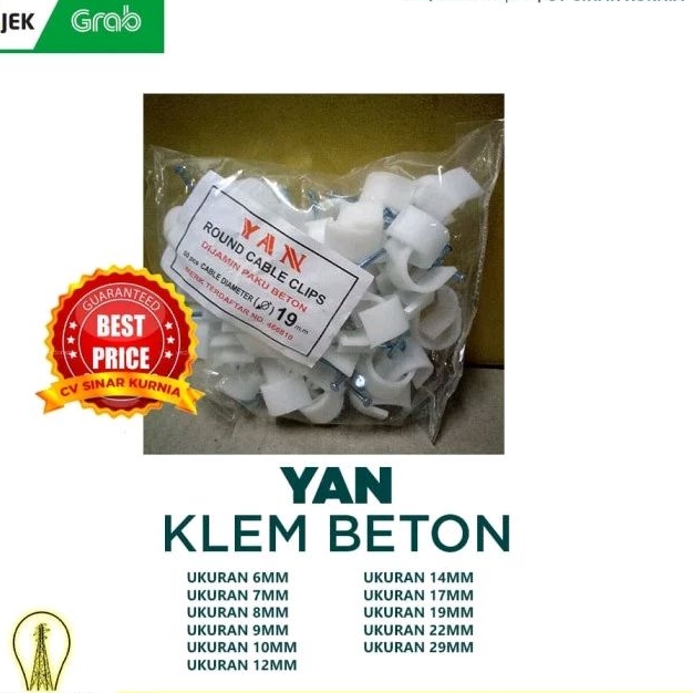 

Klem Beton Ukuran 12 mm Merk Yan Original Asli