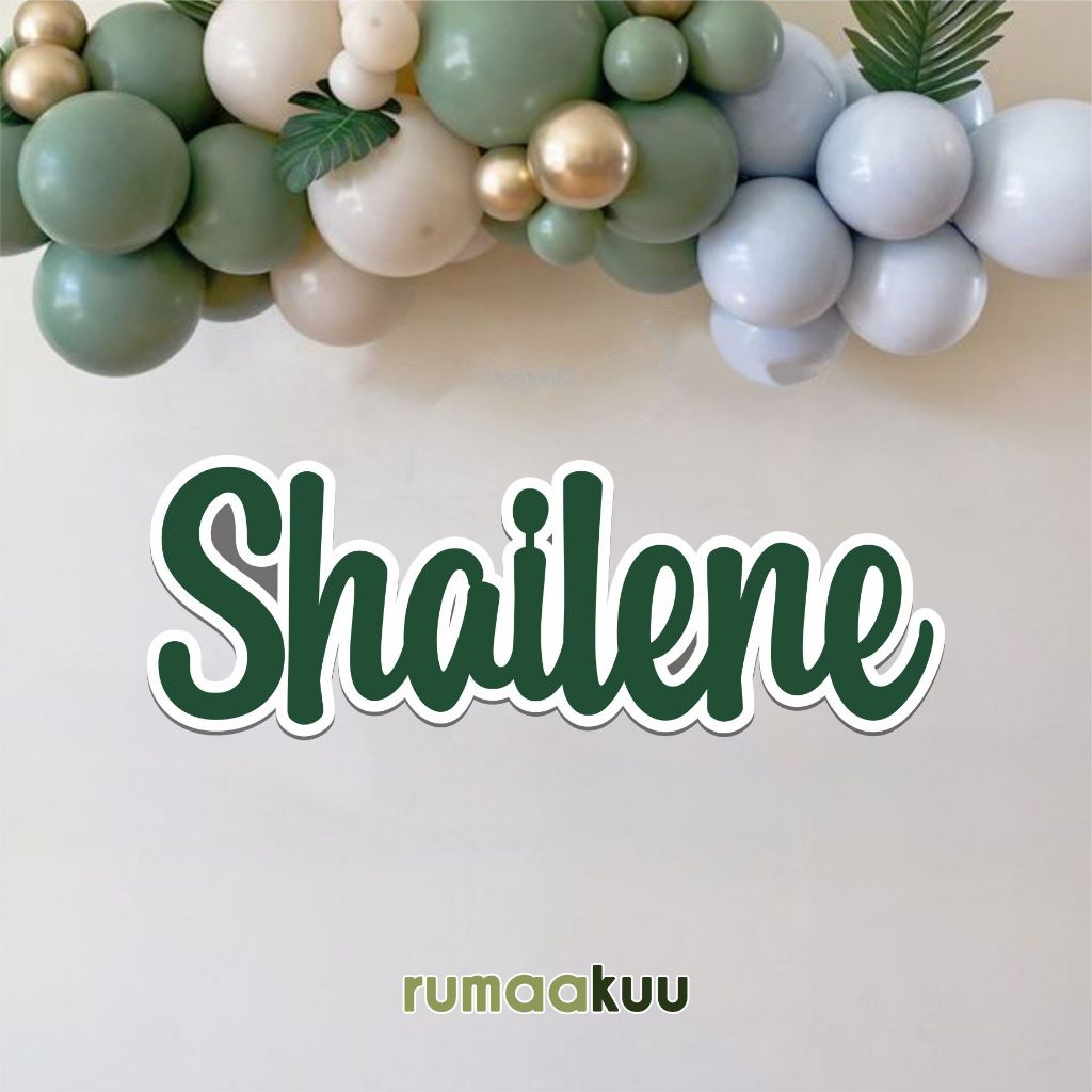 Rumaakuu Tulisan Nama Dekorasi Kertas Jasmine Premium 2 Warna HARGA PER HURUF Perlengkapan Pesta