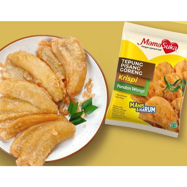 

MamaSuka Tepung Pisang Goreng Krispi Rasa Pandan Wangi 70gr @rtg (10 pcs)
