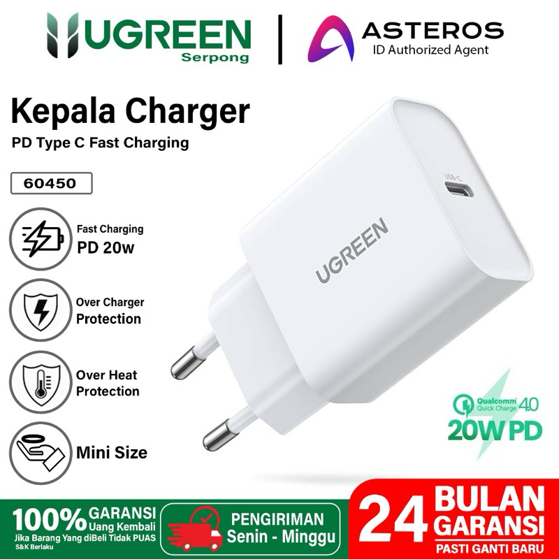 Ugreen Adaptor Charger Mini 20W PD