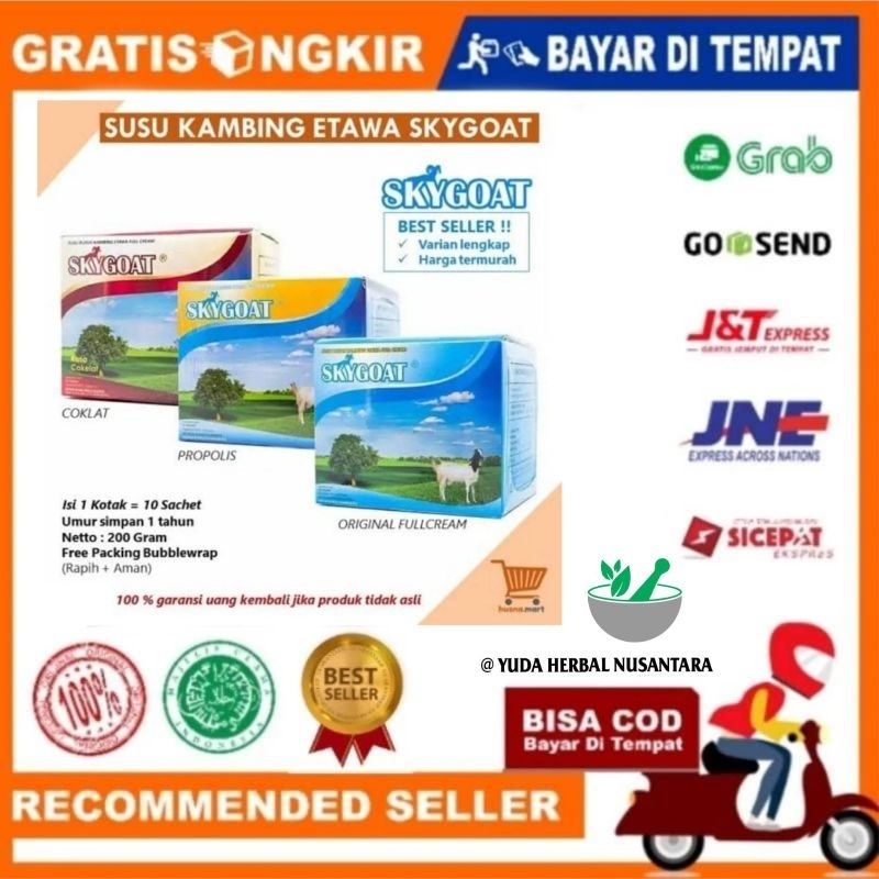 

SUSU KAMBING ETAWA BUBUK SKY GOAT 1 BOX ISI 10 SACHET | SKY GOAT SUSU KAMBING ETAWA