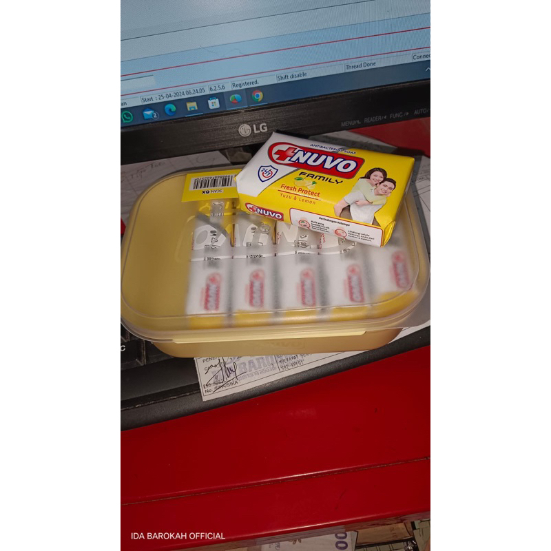 6pcs Nuvo sabun mandi batang tepak 72gram