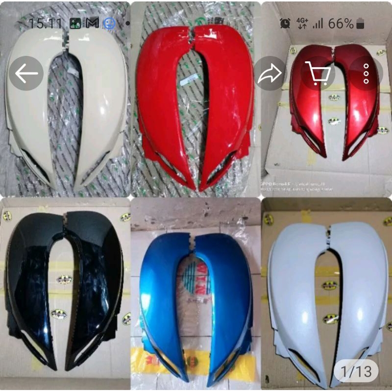cover body belakang kanan kiri, scoopy fi 2013-2016