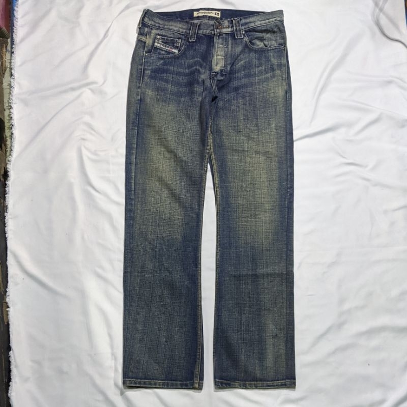 Celana Panjang Longpants Jeans Diesel Industry Blue Washed Fading Original Second Preloved #CJ297