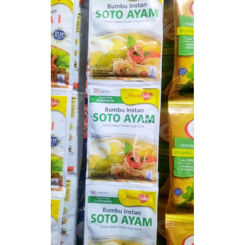 

MAMASUKA - Bumbu Khas Indonesia Bumbu Instant Soto Ayam / Yellow Chicken Soup Spcies Mama suka 20 gram