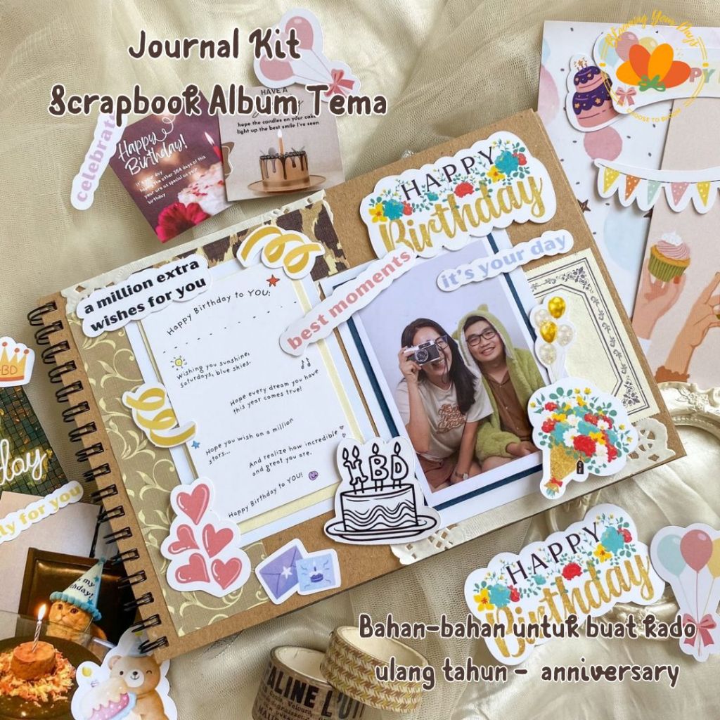 

Bloomingyourdays Journal Kit birthday love jurnal anniversary valentine Scrapbook album vintage scrapbook anniversary scrapbook birthday kado ulangtahun kartu ucapan hampers kado hadiah anniversary ulangtahun graduation