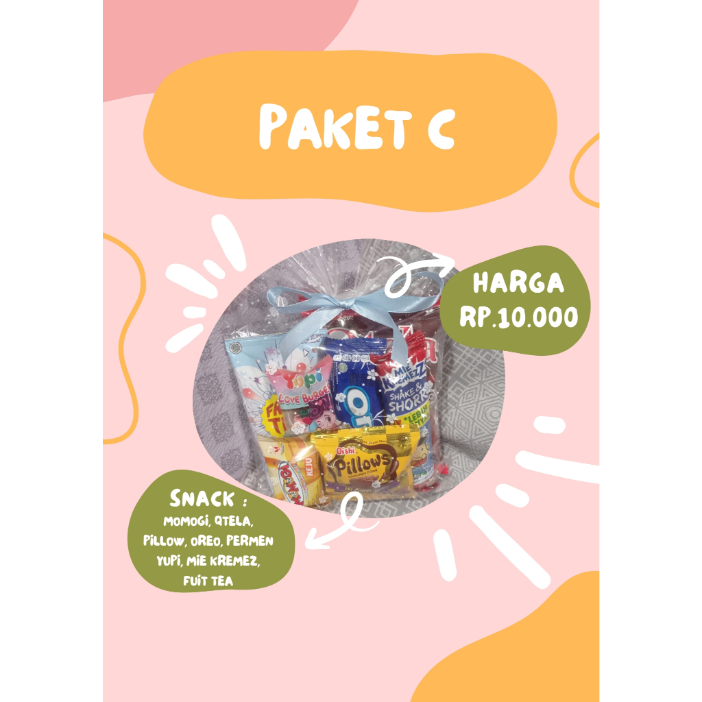 

Paket C Snack Ulltah Anak/Snack ulang tahun/Parcel ulang tahun anak/Snack lebaran