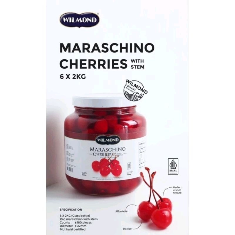 

CHERRY TANGKAI MERAH MARASCHINO CHERRIES 2 KG