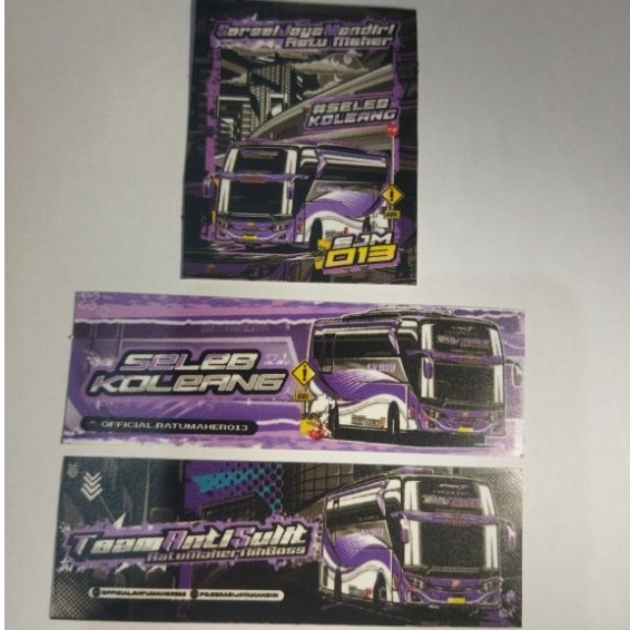 

Stiker Sjm Ratu maher vinil 3 pcs anti air anti sulit