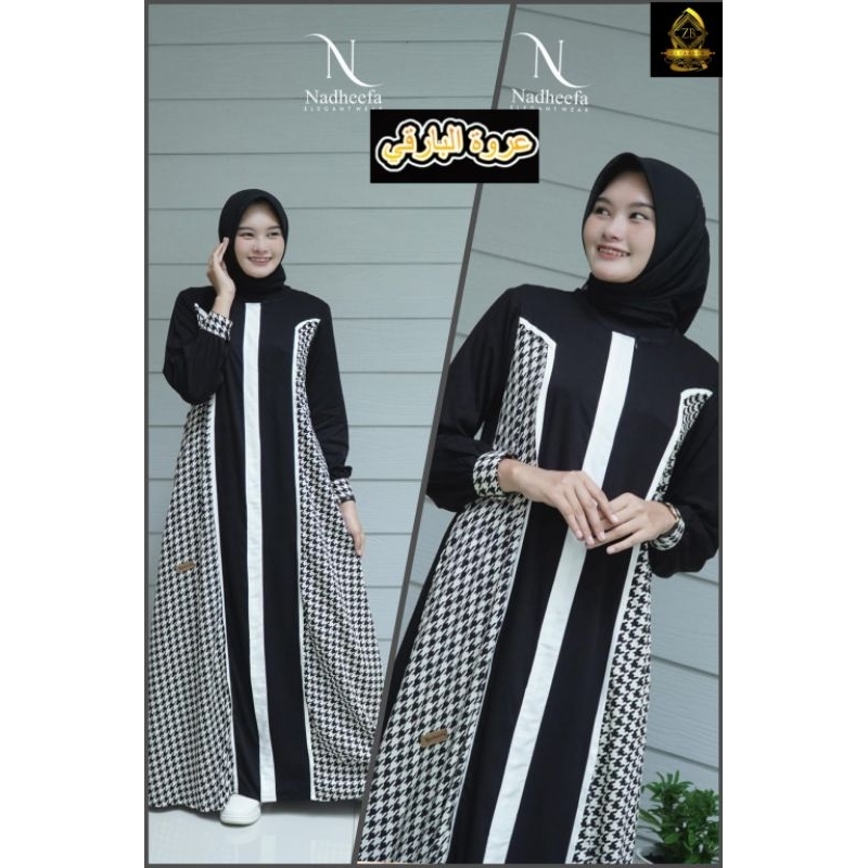 GAMIS ORI NADHEEFA KOTAK HITAM BY NADHEEFA STORE
