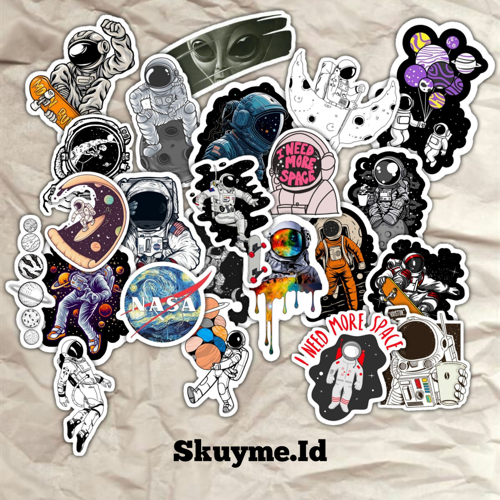

(25pcs) Stiker ASTRONOUT Aesthetic, Tahan lama, Anti air, Stiker HP, Stiker Laptop, Stiker Helm