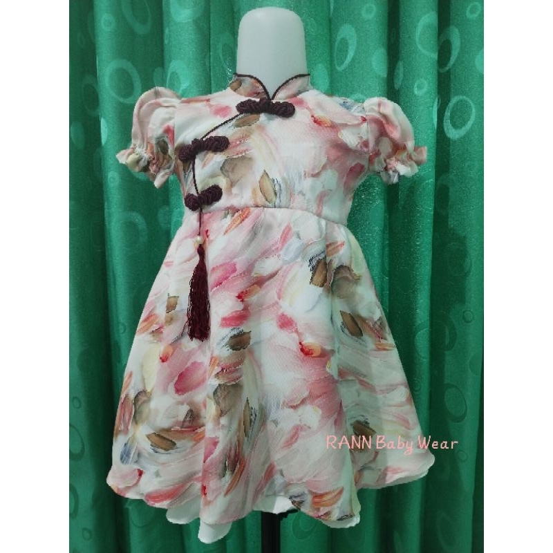 DRESS ANAK CINA / BAJU CHEONGSAM ANAK PEREMPUAN / DRESS BAYI DAN ANAK Bahan Satin