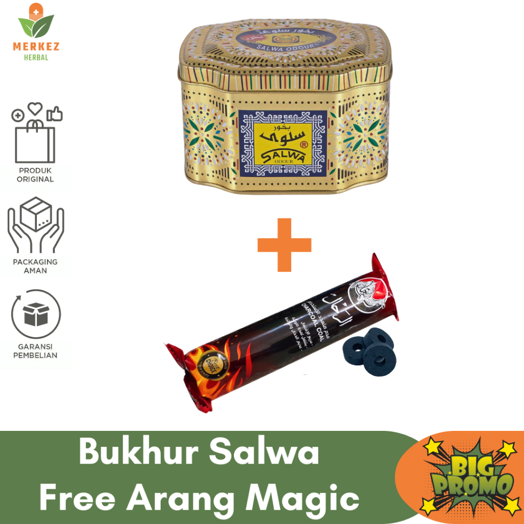 Paket Dupa Bukhur Bukhoor Arab Salwa Odour By Surrati Asli Original 100 Gr Termurah / Buhur Bakhoor 