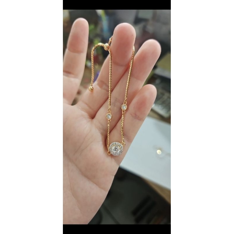 Gelang serut infinity korea simple kekinian emas asli 375 besar jumbo kecil