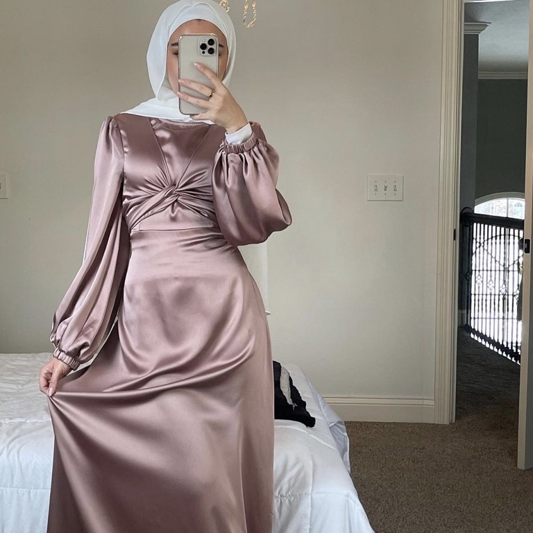 Trend Terbaru Wrap Dress Gamis Pesta Dress wisuda Dress Hijab Dress pesta Baju pesta