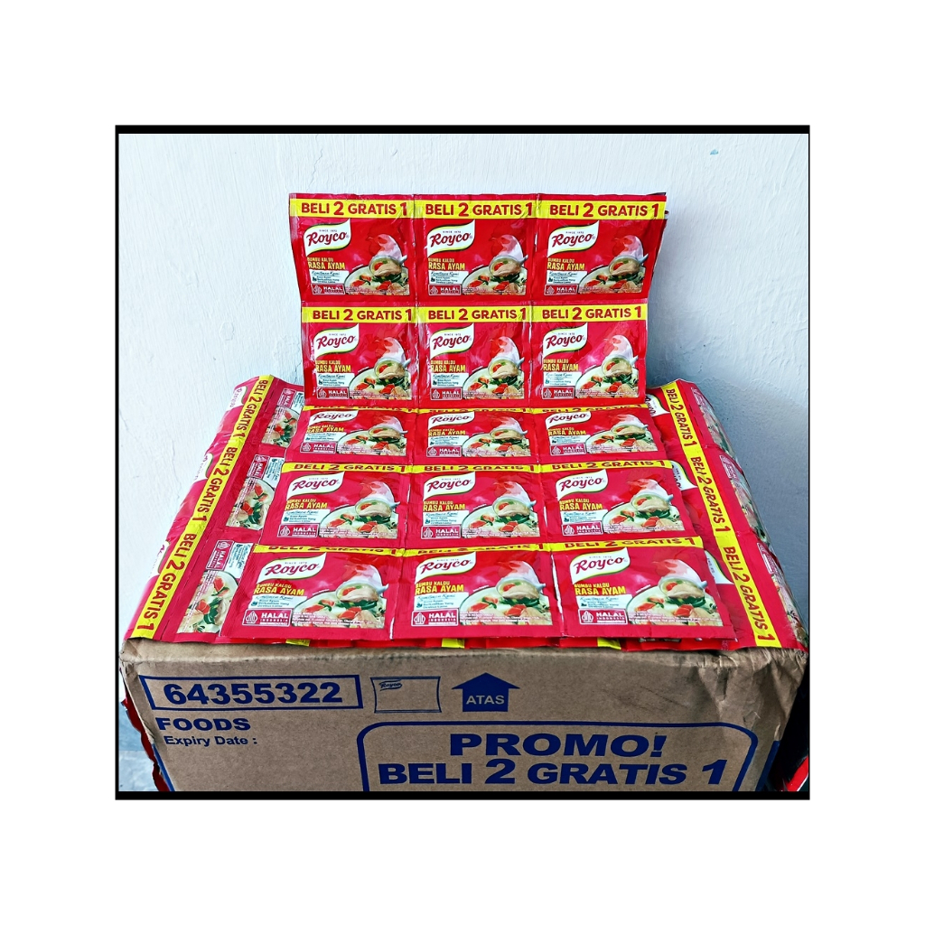 

Royco Bumbu Kaldu Ayam 24pcs + Bonus 12pcs (8g x 36pcs)