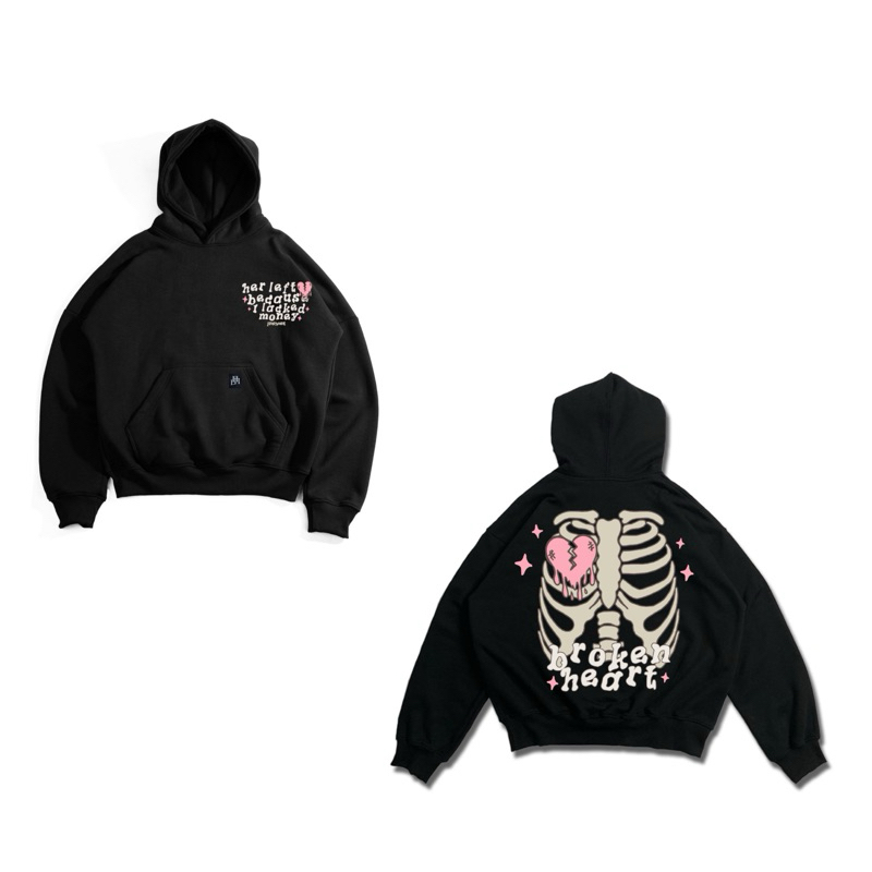 PUNISHMENT - Sweater Hoodie Boxy Pullover Punishment Broken Heart