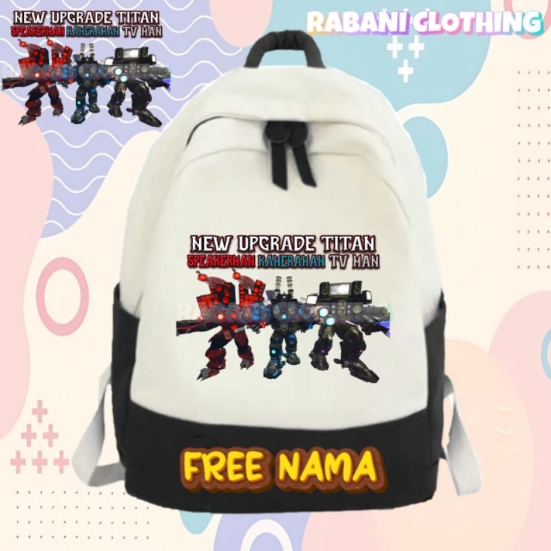 tas new upgrade titan spekerman titan kameramen titan tv man ransel anak sekolah