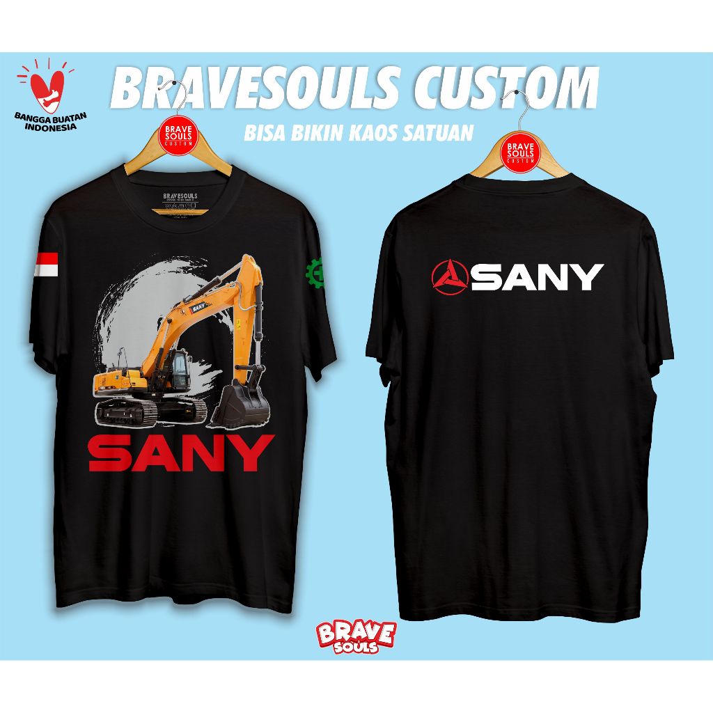 Kaos Sistro Excavator Sany Katun Combed Premium