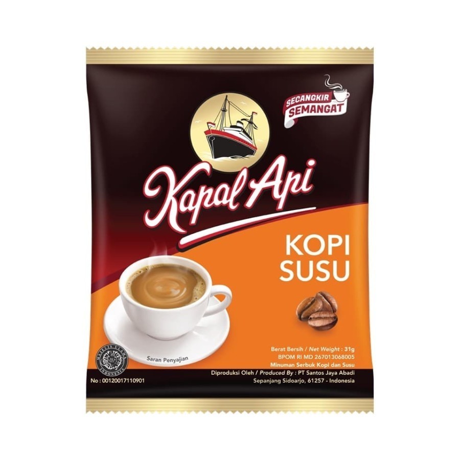 

Kopi Kapal Api Susu 1 renceng isi 10 Sachet