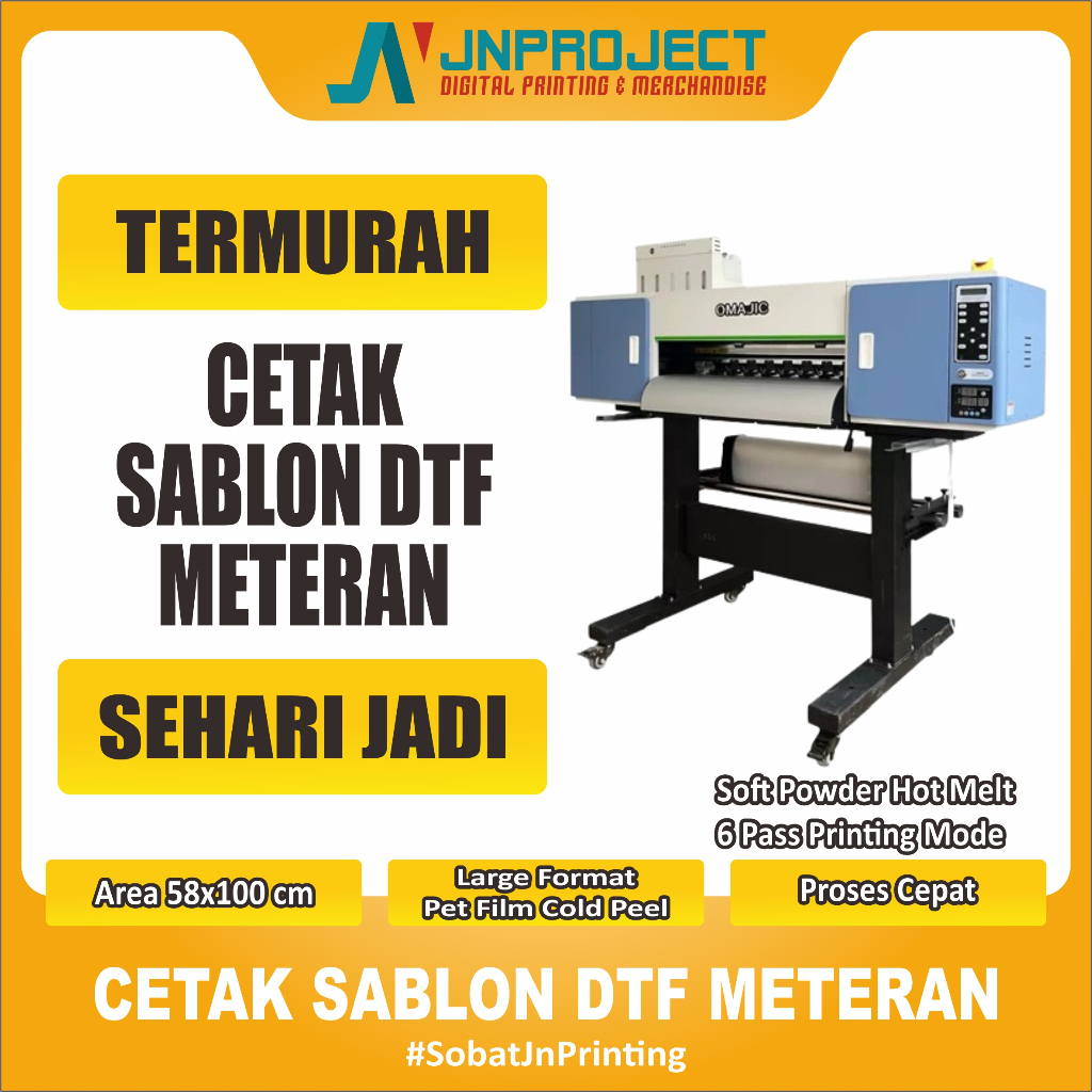 

Sablon Print Dtf Premium | Satuan Meteran Murah 6 Pass Printing