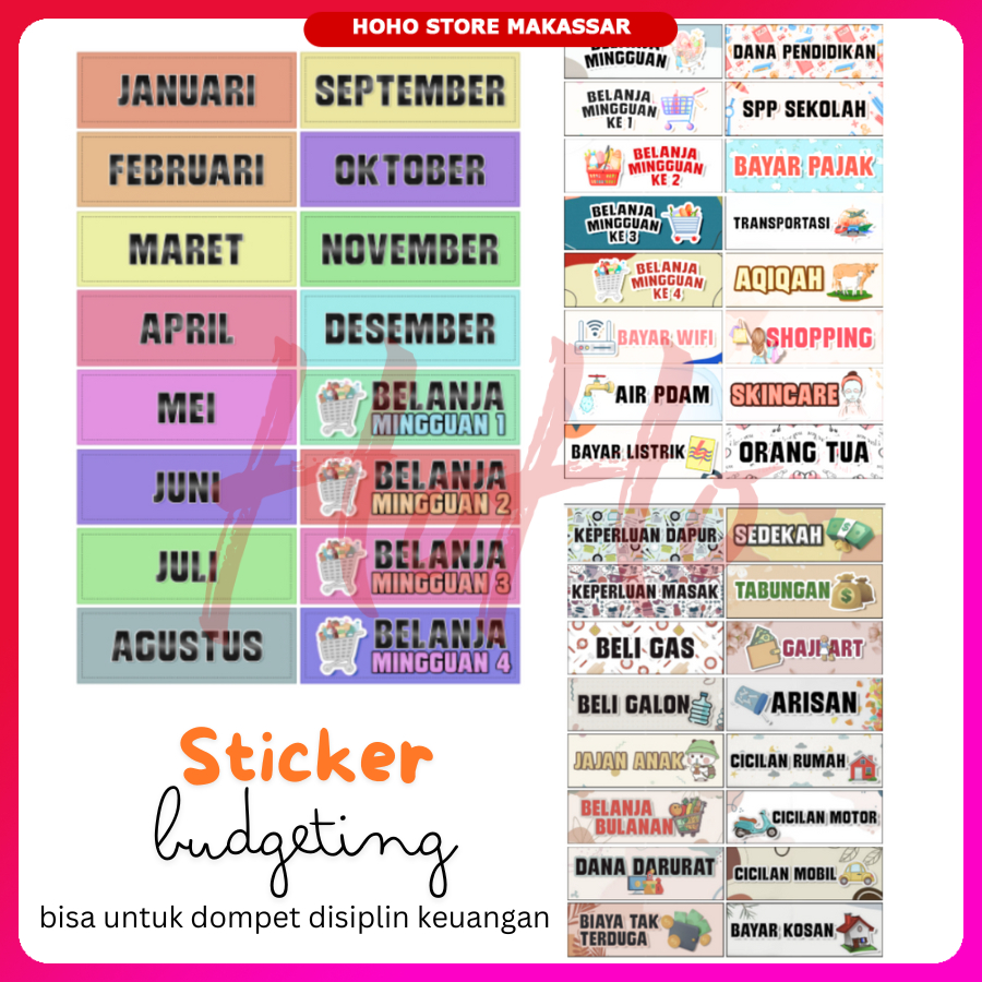 

Stiker Dompet Disiplin Keuangan Sticker Budgeting Mengatur Keuangan Bulanan Mingguan - STIB