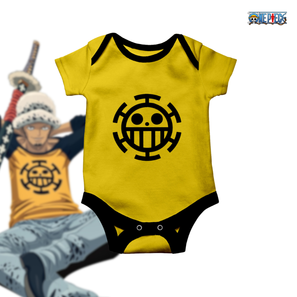 Baju bayi anime one piece laki laki perempuan 0 6 bulan karakter Trafalgar Law
