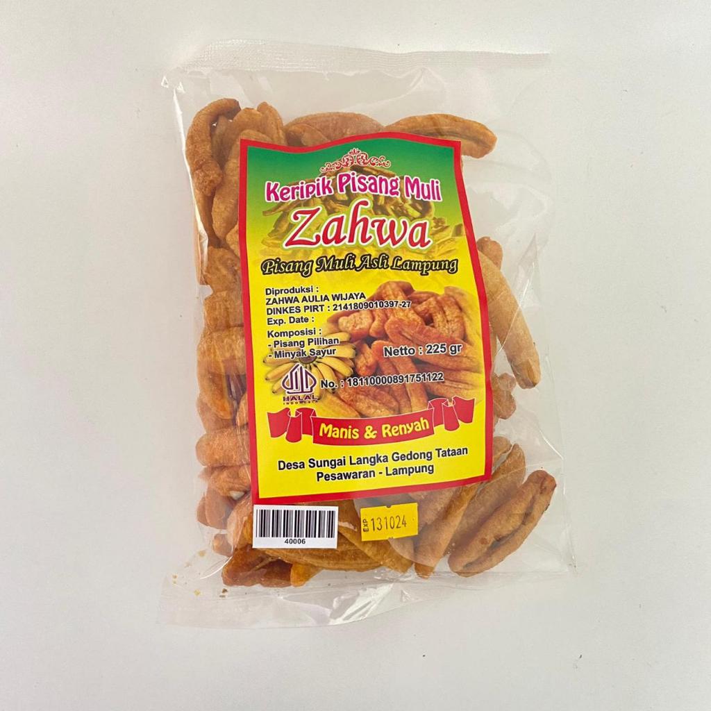 

Zahwa keripik pisang muli stik asli Lampung 225 gram