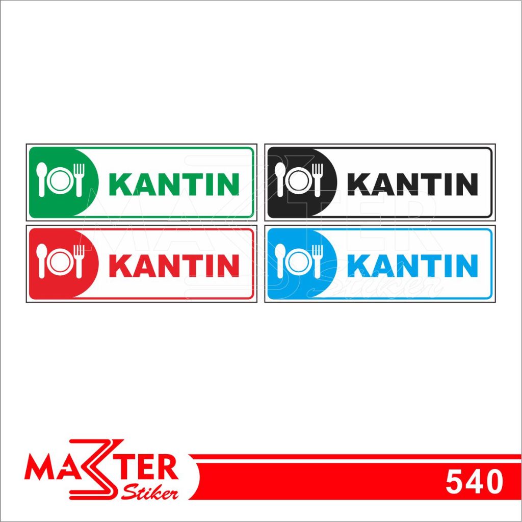 

540 - Stiker Kantin, Sticker Vinyl, Premium, Tahan Air, Termurah, dan Bisa Custom