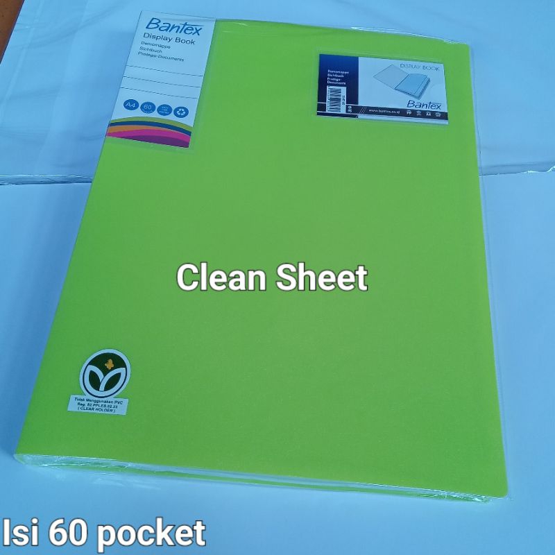 

Display book A4 60 pockets bantex warna lime