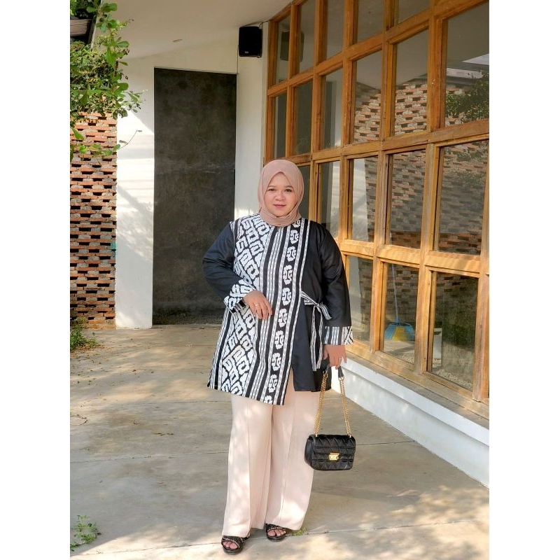 ATASAN BATIK JUMBO UKURAN LD 120 130 140 150 CM BATIK KERJA WANITA CAHKALEMSTORE