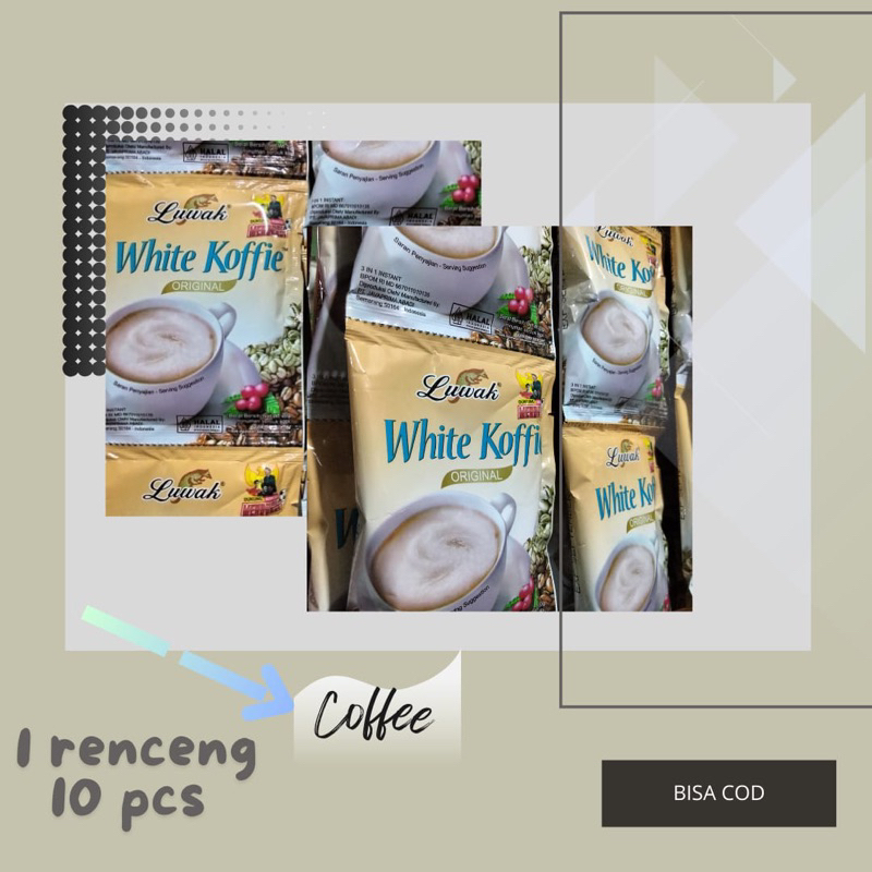 

kopi luwak white coffe 1 renceng isi 10
