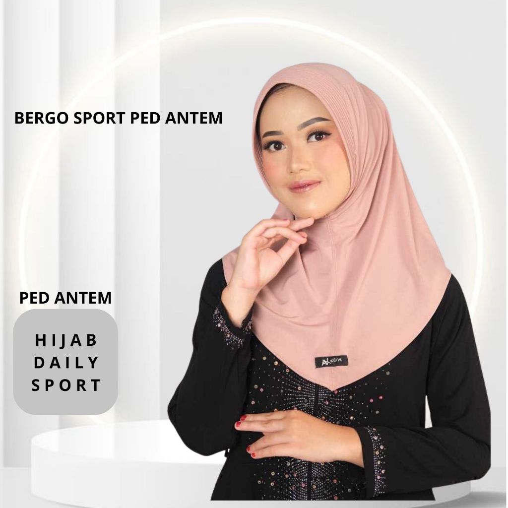 Alwira hijab Bergo Sport Ped Antem Jersey Super