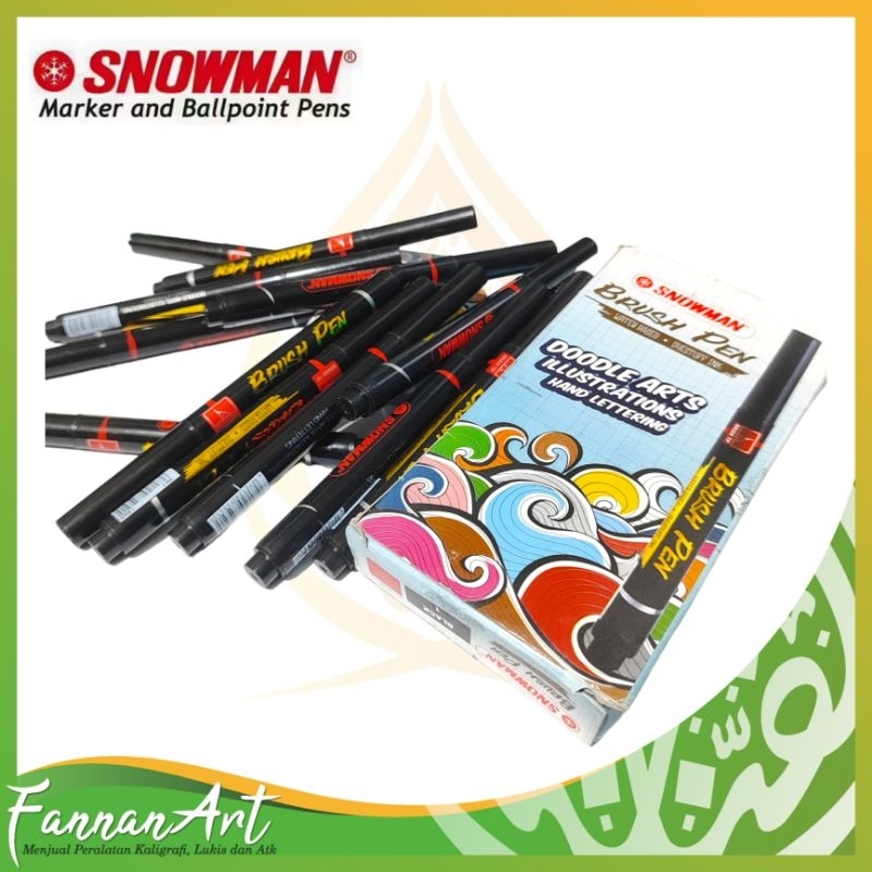 

Snowman Brush Pen / Spidol Kaligrafi Brushpen Snowman BM-1 penebal crayon