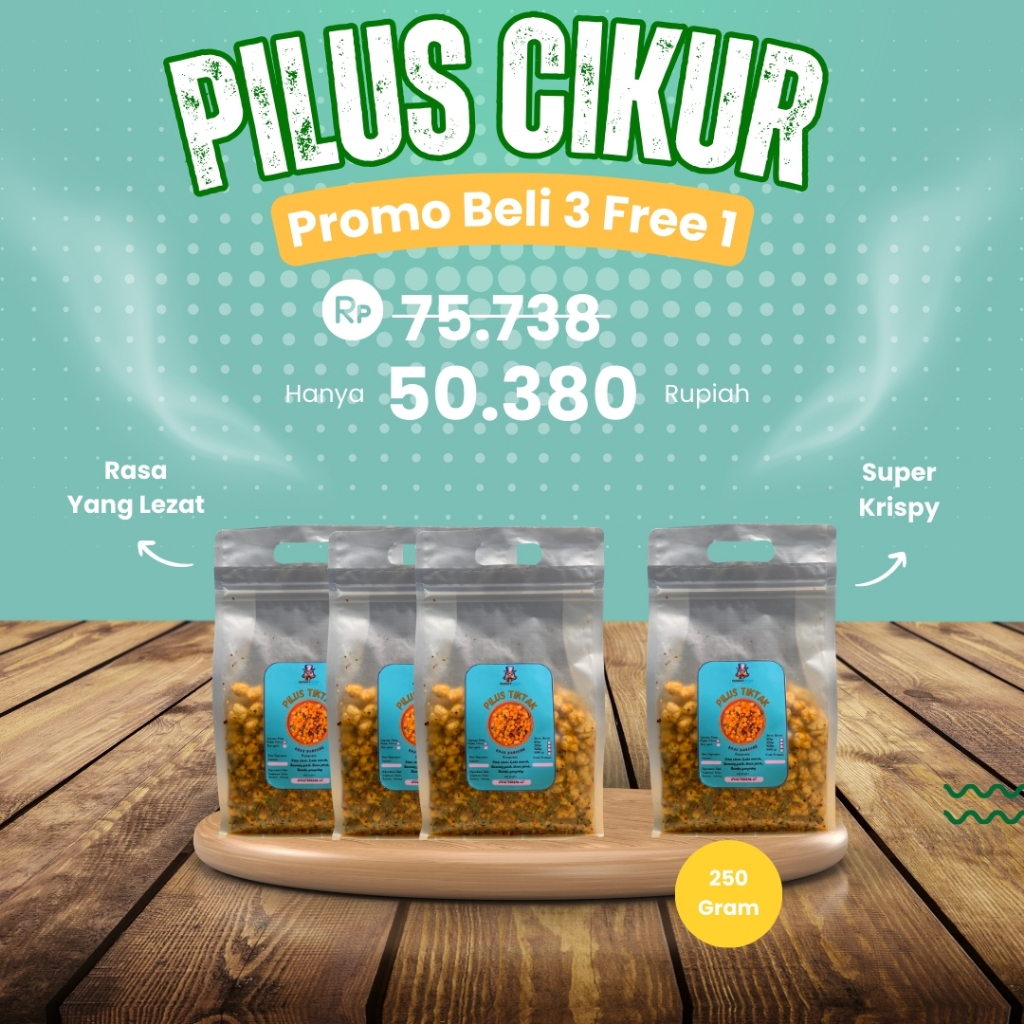 

Beli 3 Pilus Pedas 250 gram FREE 1 Pilus 250 gram