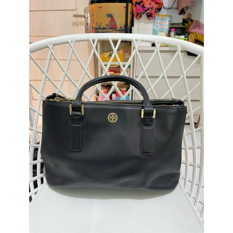 Tory Burch Robinson Double-Zip Tote original preloved