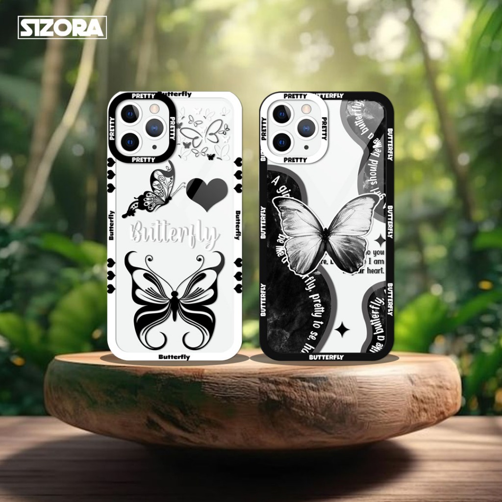 SIZORA OFFICIAL - BT00 - CASE BENING GAMBAR BUTTERFLY UNTUK TECNO SPARK GO 2023 TECNO POVA 4 TECNO P