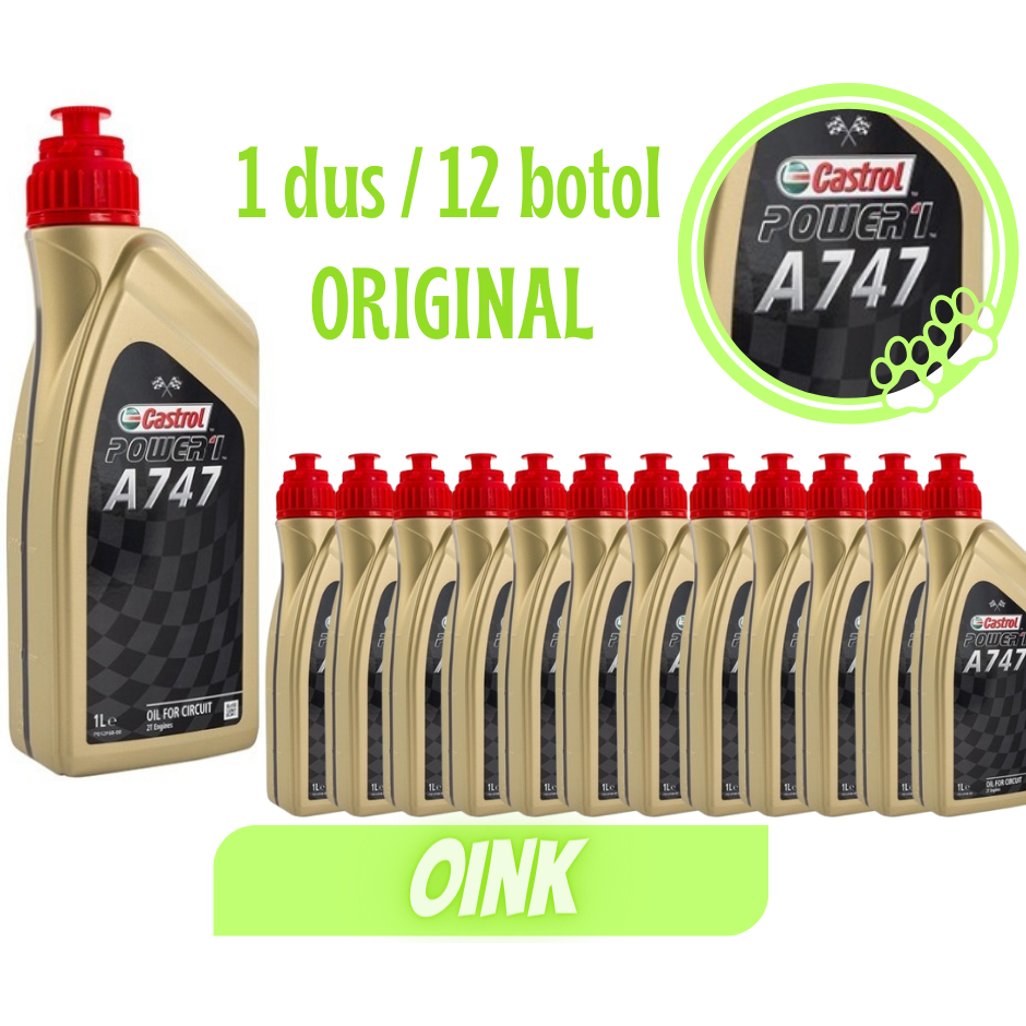 Oli Samping Castrol 747 A747 Oli Racing 2Stroke 2T Grosir 12 Pcs original