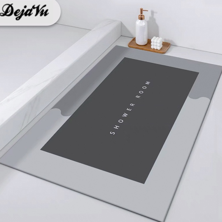 Grosiran Dejavu Keset Kamar Mandi Diatomite Karet Menyerap Air Cepat Kering Keset Kaki Gulung Toilet