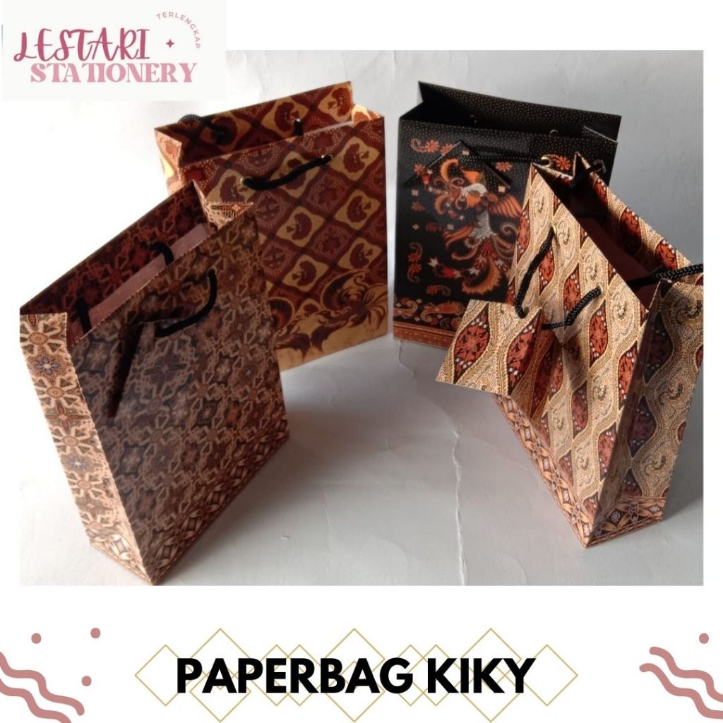 

Paperbag Kiky Bag A/paperbag motif Batik/Hand Bag Lestari Stationery