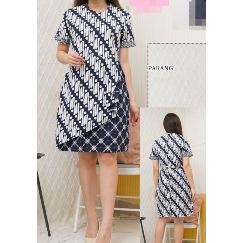 Drees batik modern/Dress batik wanita