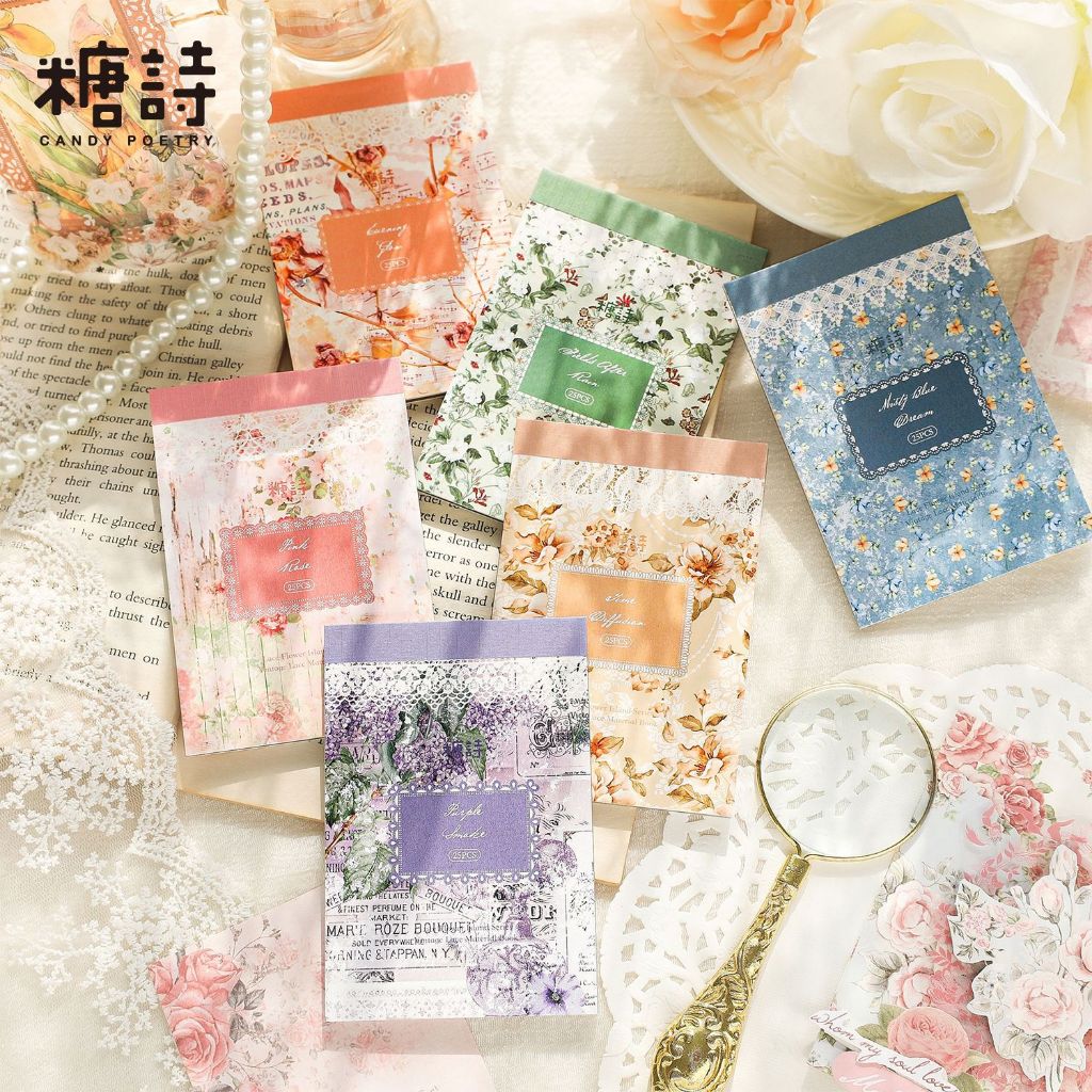 

11 Lace Flower Island FRAME DECO PAPER Bingkai Kertas Renda series material paper light retro plant flower hand account decoration collage base note Dekorasi Jurnal Bujo Scrapbook journal / Kertas Doilies Aesthetic Korea