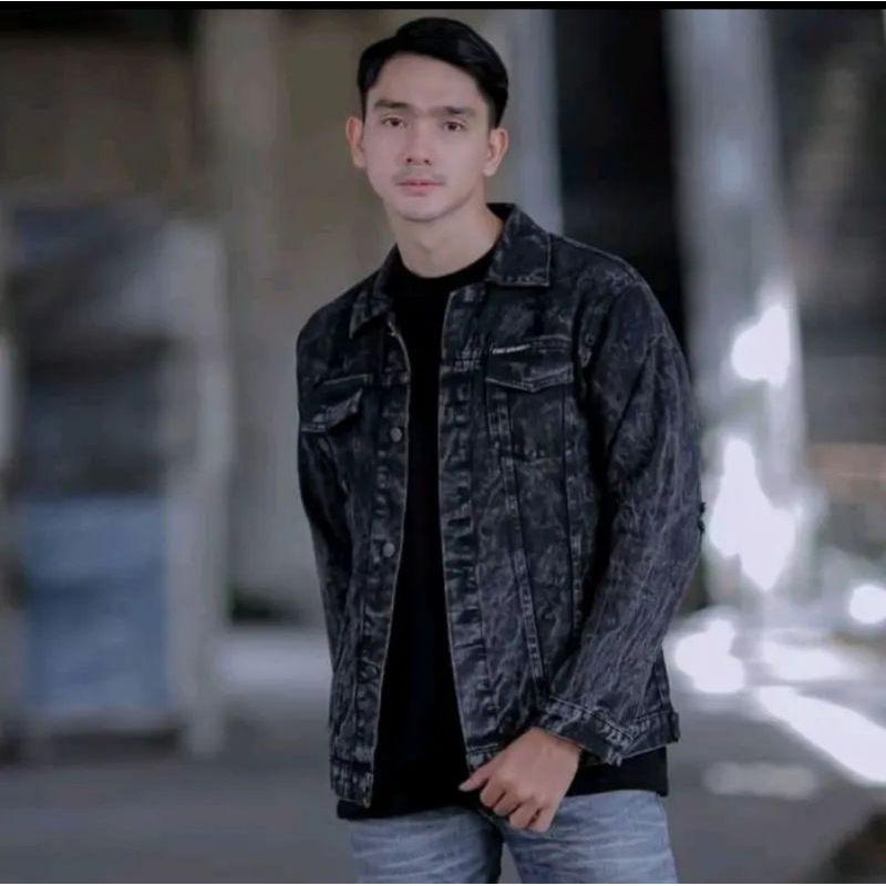 JAKET JENS PRIA, BAHAN JENS DENIM TEBAL 13 OS