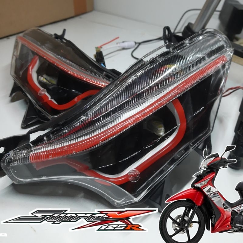 Lampu Alis Custom Motor Supra X 125 Non Runing PnP Siap Pasang