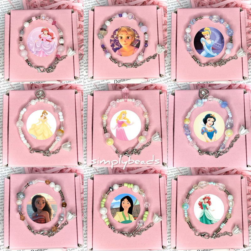 disney princess bracelet | gelang manik princess | gelang princess | beads bracelet | friendship bra