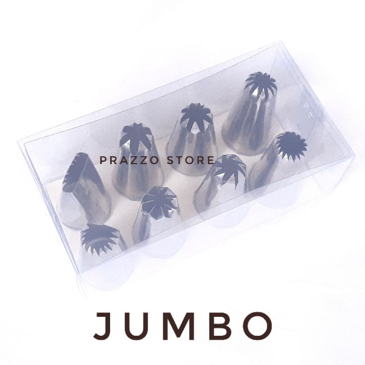Penawaran khusus Spuit Kue Spet Tar Jumbo Isi 8 Pcs Semprit Curos Stainless Stell Anti Karat