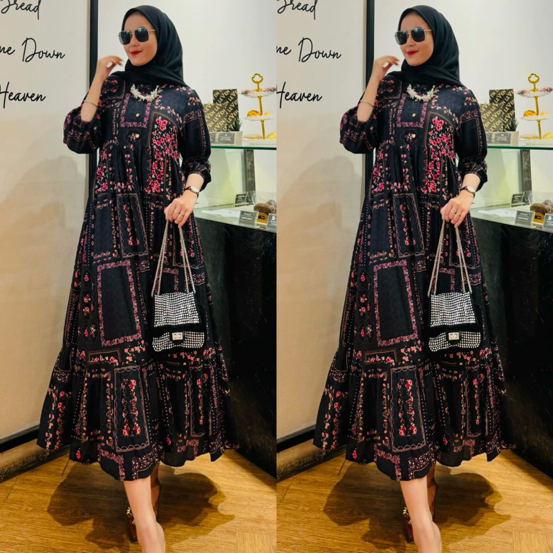 ZARA DRESS FLOWLY / MIDI DRESS WANITA PREMIUM