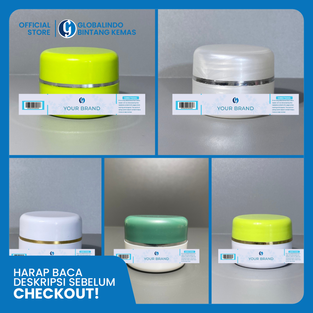 

Stiker Label Skincare Pot Cream | Cetak Label Stiker Skincare | Pot Plastik Jar Light