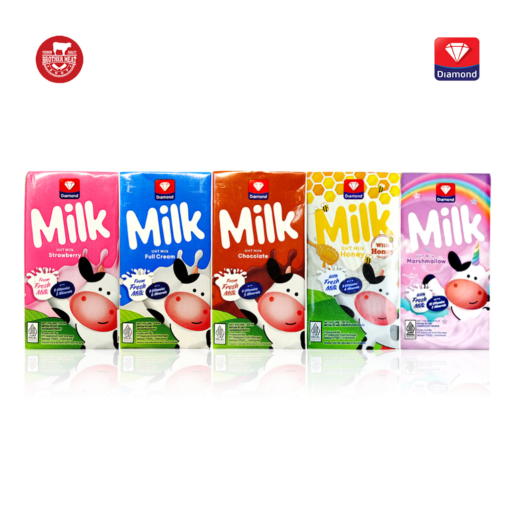 Susu UHT Diamond Milk Coklat - SUSU UHT DIAMOND 125ML - SUSU INSTAN UHT 125ML MURAH SUSU05